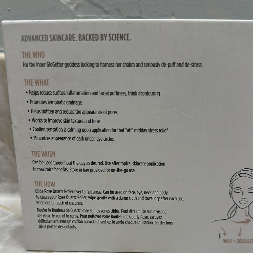 BEAUTYBIO‎ Rose Quartz Face-Body Roller Stone for De-Puffing and Stress Relief - Picture 4 of 5